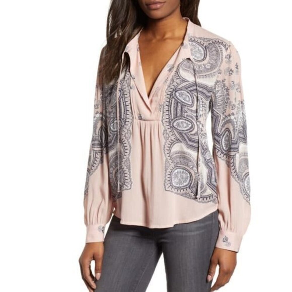 Lucky Brand Paisley Print Top. XS